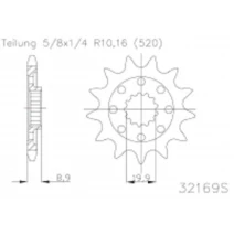 pinion esjot fits onRM 250 13 teeth
