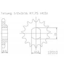 pinion esjot fits onKTM 50 CC 13- 10 teeth