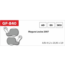 brake pads GF 840 AD MTB MAGURA (without spring, spring, cotter pins)
