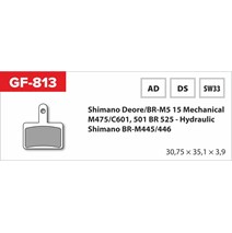 GF Brake Pads 813 Ad MTB Shimano (No spring, Sagger, Pencil)