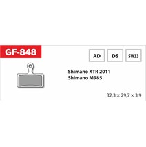 brake pads GF 848 AD MTB SHIMANO (without spring, spring, cotter pins)