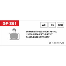 Brake Pads GF 861 Ad MTB Shimano (without spring, spring, splitters)