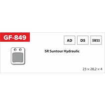 Brake Pads GF 849 AD MTB SR Suntour (no spring, feather, splitters)