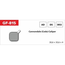 Brake Pads GF 815 AD MTB CANNONDALALE (without sprockets, feather, pens)