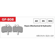 Brake Pads GF 808 Ad MTB Hayes (with spring)