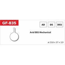 GF Brake Pads 835 DS MTB Avid (No spring, Sleep, Pins)