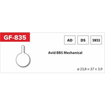 brake padsGF 835 AD MTB AVID (without spring, spring, cotter pins)