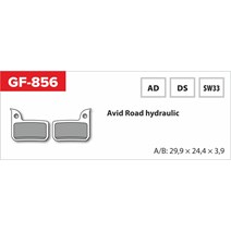 Brake Pads GF 856 Ad MTB Avid (no spring, spring, splitters)