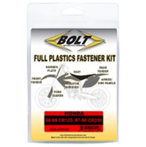 BOLT Full Plastics Fastener kit fits onHonda98-99 CR 125, 97-99 CR 250 