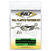 BOLT Full Plastics Fastener Kit Kawasaki  88-89 KX 125/250, 88-04 KX 500 