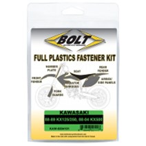 BOLT Full Plastics Fastener kit fits onKawasaki88-89 KX 125/250, 88-04 KX 500