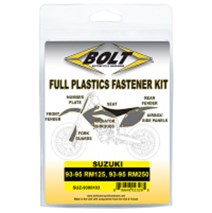 BOLT Full Plastics Fastener kit fits onSuzuki93-95 RM 125, 93-95 RM 250