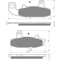 DP Brake Plates as GF 036