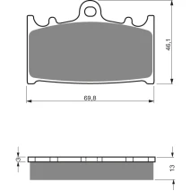 Brake plates Goldfren 206 AD