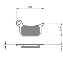 Delta brake pads as GF 190