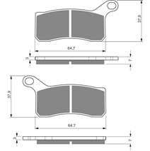 DP Brake Plates as GF 261