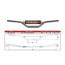 TAPER-X 28.6mm handlebars MX-GP CHIODI 06 Replica