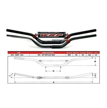 TAPER-X 28.6mm handlebars MX-GP Replica - MID