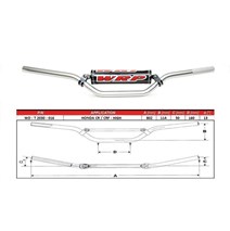 PRO-ALU 22mm handlebars fits onHONDA CR / CRF - HIGH