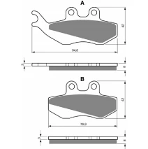 Mino brake pads as GF 122     