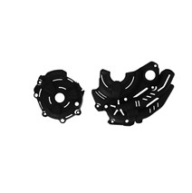 CLUTCH AND IGNITION COVER PROTECTOR KIT fits on Yamaha Tenere 19- black
