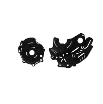 CLUTCH AND IGNITION COVER PROTECTOR KIT fits on Yamaha Tenere 19- black