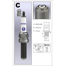 BRISK COR10LGS spark plug