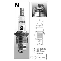 BRISK N12C spark plug