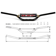 Handlebars X-BAR AMERICA 28.6mm HONDA