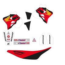 set of Honda stickers + seat covers fits onCR125 95-97 CR250 95-96 Team Honda USA 95