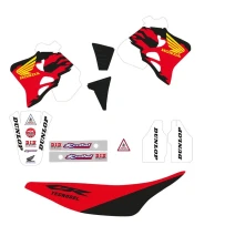 set of Honda stickers + seat covers fits onCR125 95-97 CR250 95-96 Team Honda USA 95