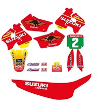 set of stickers+ seat covers fits onRM 96-98 Team Suzuki 98