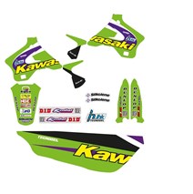 set of stickers + seat covers fits onKX 94-98 Team Kawasaki 98