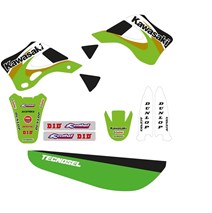 set of stickers + seat covers fits onKX 99-02 Team Kawasaki USA 00