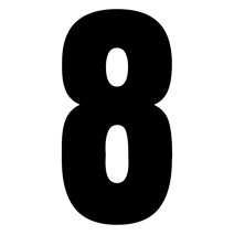 Numbers Little FIM 15 CM 8