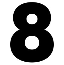 Numbers Little USA 15 CM 8