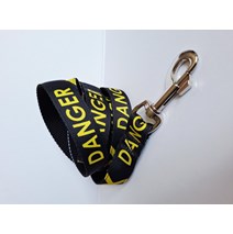 dog leash - DANGER length 1.5 m/width 25 mm yellow/black