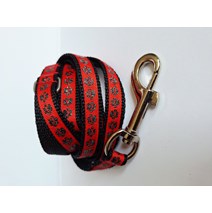 dog leash - Paws length 1.5 m/width 15 mm red    