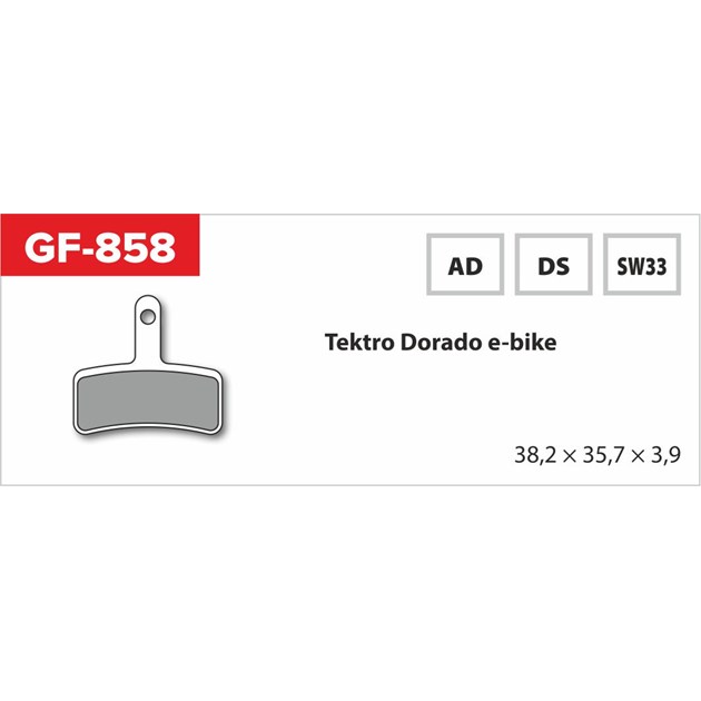 Brake pads GF 858 DS MTB tektro (no spring, spring, pepper)