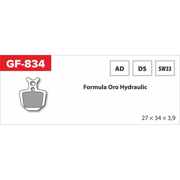 GF Brake Pads 834 SW MTB Formula (with Sleep)