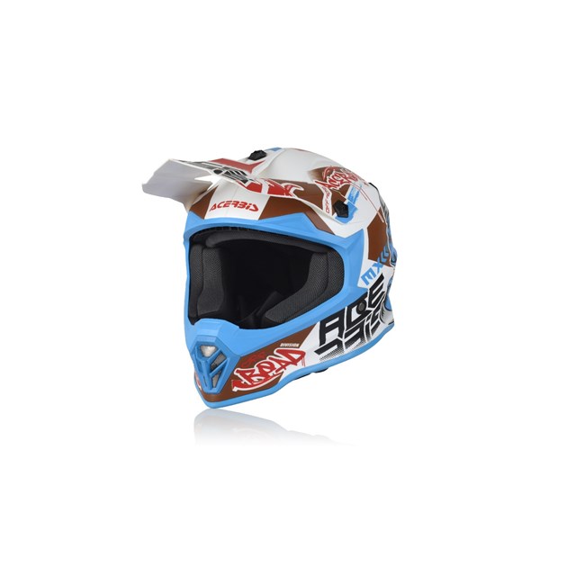Motocross Helmet Acerbis Junior Steel White / Blue 52