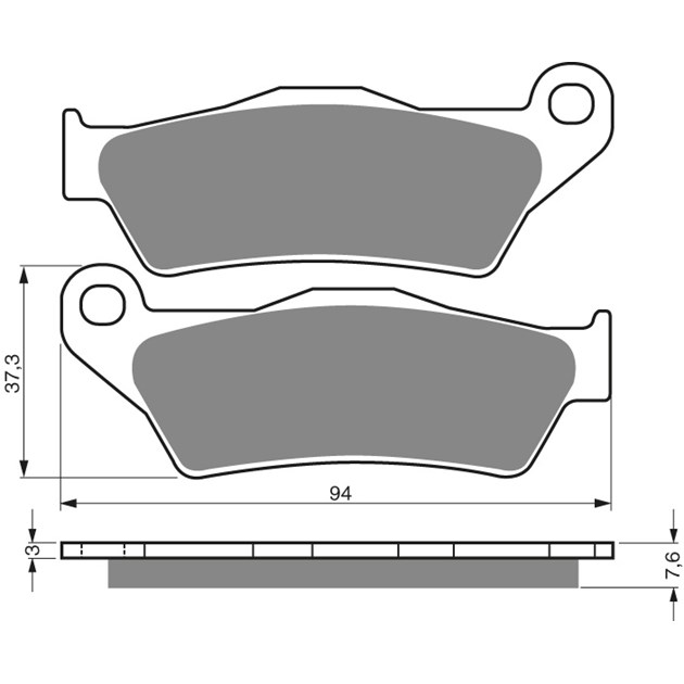 DP Brake Plates as GF 031