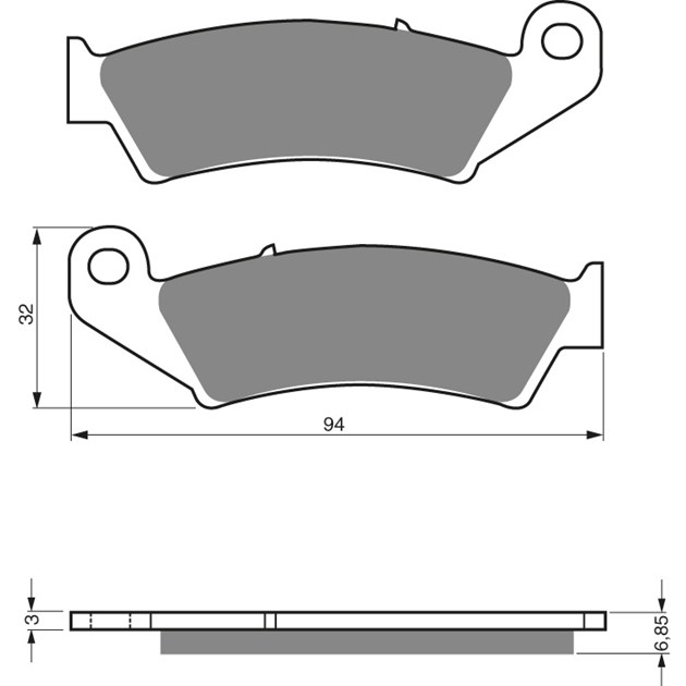 Delta brake plates as GF 041